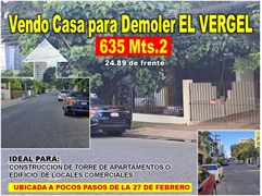 VENDO CASA PARA DEMOLER EN EL VERGEL, 635 METROS CUADRADOS 635 METROS CUADRADOS SOLAR , US$ 1,100,000.00